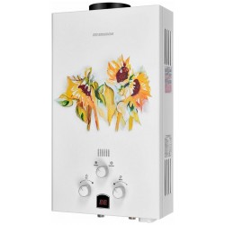 Газовая колонка Edisson E 20 GD (Подсолнухи) (белый/желтый)