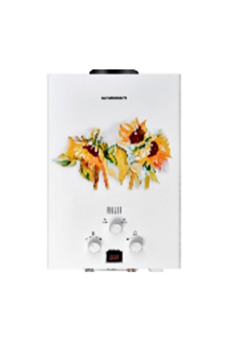 Проточный газовый водонагреватель Edisson E 20 GD (Подсолнухи) (белый/желтый) 6