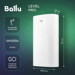 Накопительный электрический водонагреватель Ballu BWH/S 50 Level PRO (белый)