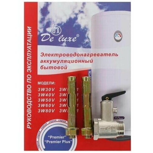 Накопительный электрический водонагреватель De Luxe 3W50V1 (белый) 9