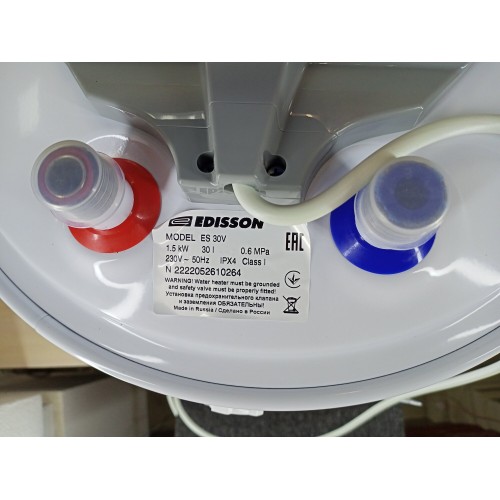 Накопительный электрический водонагреватель Edisson ES 30 V (белый) 6