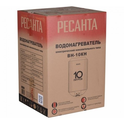 Накопительный электрический водонагреватель Ресанта ВН-10КН (белый) 8