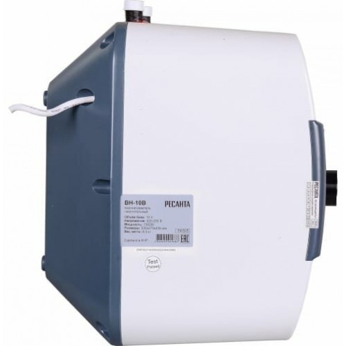 Накопительный электрический водонагреватель Ресанта ВН-10В (белый/синий) 3
