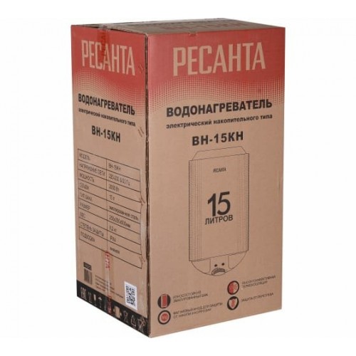 Накопительный электрический водонагреватель Ресанта ВН-15КН (белый) 7