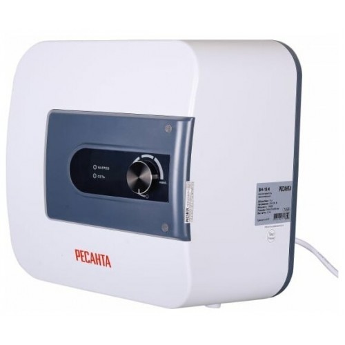 Накопительный электрический водонагреватель Ресанта ВН-15Н (белый/синий) 2