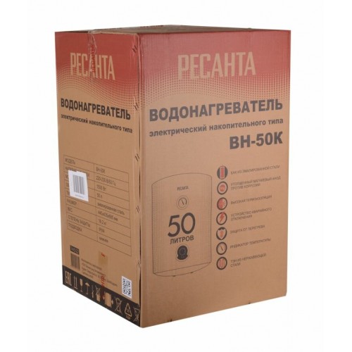 Накопительный электрический водонагреватель Ресанта ВН-50K (белый) 1