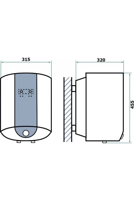 Накопительный электрический водонагреватель Thermex Blitz IBL 15 O (над мойкой) (белый/черный) 7