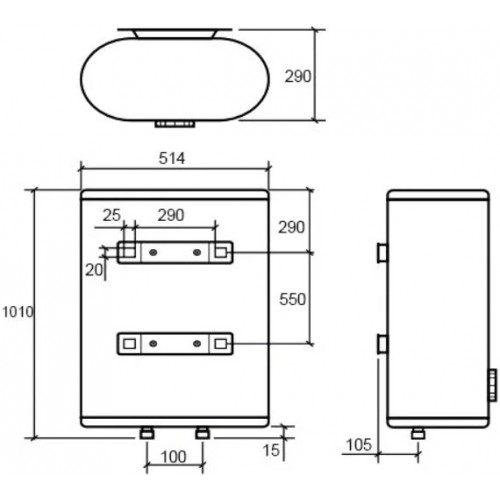 Накопительный электрический водонагреватель Thermex Dion 80 V (белый) 3