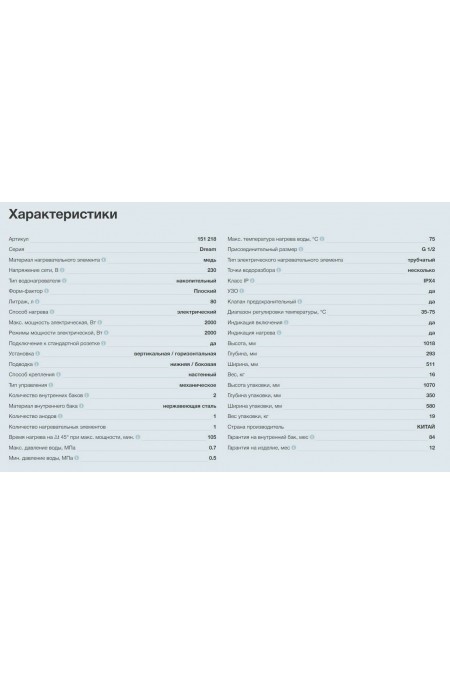 Накопительный электрический водонагреватель Thermex Dream 50 (белый) 4