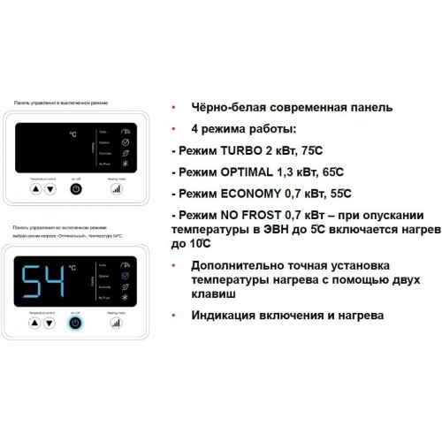 Накопительный электрический водонагреватель Thermex Flat Plus IF 80V (Pro) (белый) 5