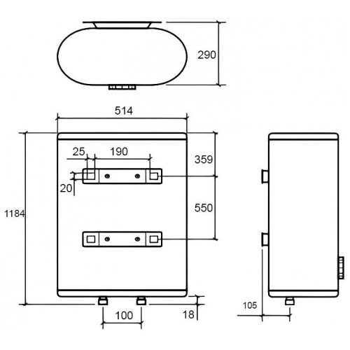 Накопительный электрический водонагреватель Thermex Fora 100 (серый) 6