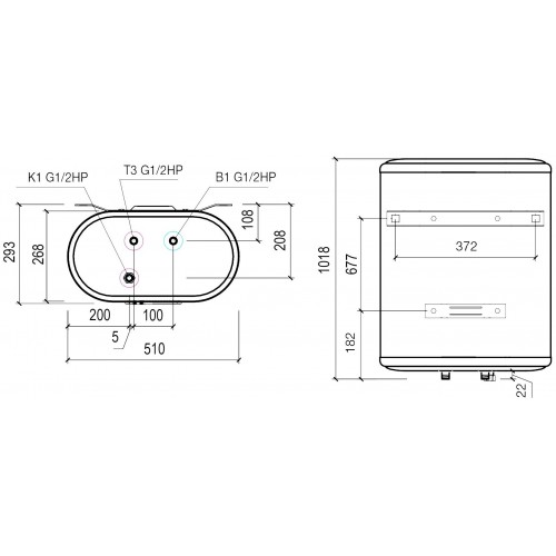 Накопительный электрический водонагреватель Thermex IF 80 V (pro) Wi-Fi (белый) 1