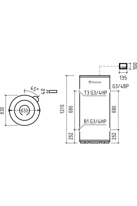 Накопительный электрический водонагреватель Thermex IR 300 V (белый) 3