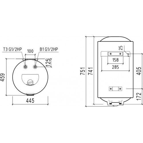 Накопительный электрический водонагреватель Thermex Nova 80 V (белый) 3