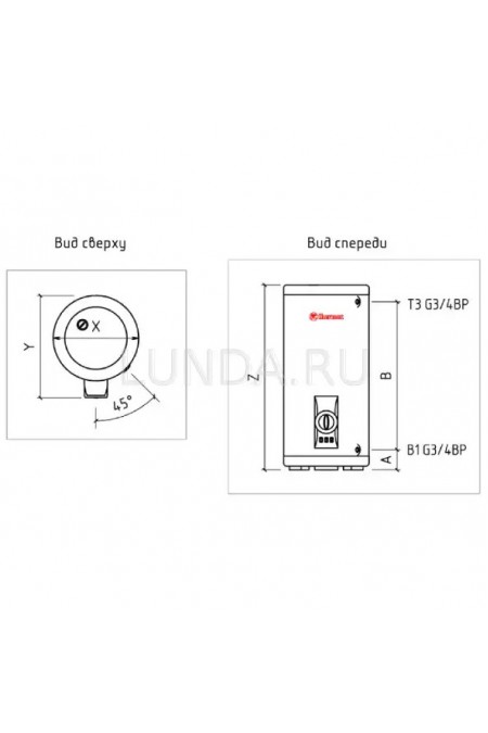 Накопительный электрический водонагреватель Thermex Praktik Floor IRP 200 F (белый) 9