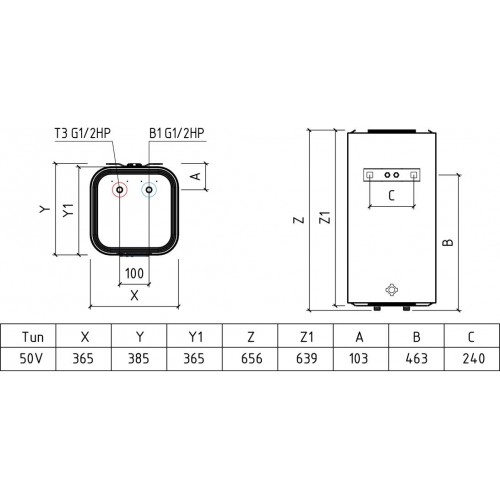 Накопительный электрический водонагреватель Thermex Smart 50 V (белый) 4
