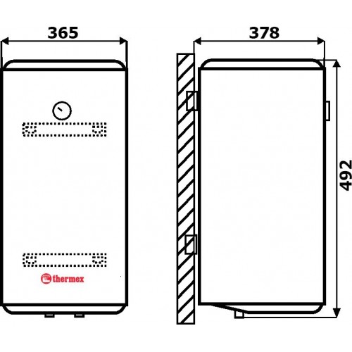 Накопительный электрический водонагреватель Thermex Thermo 30 V Slim (белый) 4