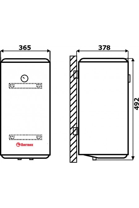 Накопительный электрический водонагреватель Thermex Thermo 30 V Slim (белый) 1