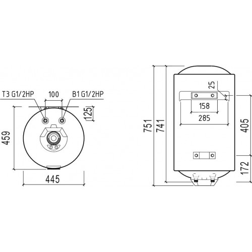 Накопительный электрический водонагреватель Thermex Thermo 80 V (белый) 6
