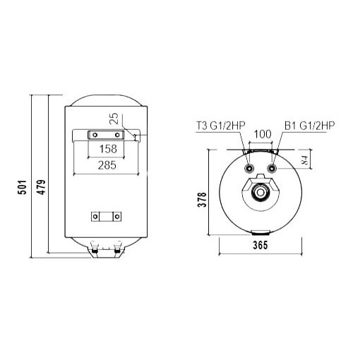 Накопительный электрический водонагреватель Thermex TitaniumHeat 30 V Slim (белый) 1