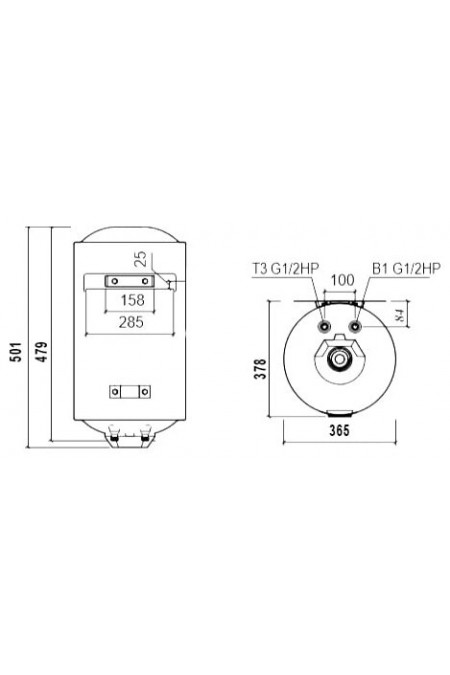 Накопительный электрический водонагреватель Thermex TitaniumHeat 30 V Slim (белый) 1