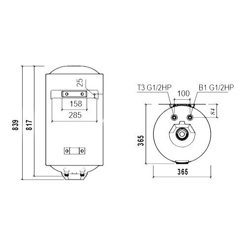Накопительный электрический водонагреватель Thermex TitaniumHeat 60 V Slim (белый) 1