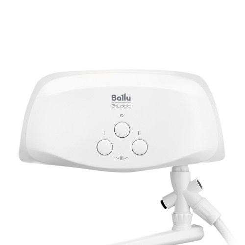 Проточный электрический водонагреватель Ballu 3-logic TS (5,5 kW) кран+душ (белый) 3