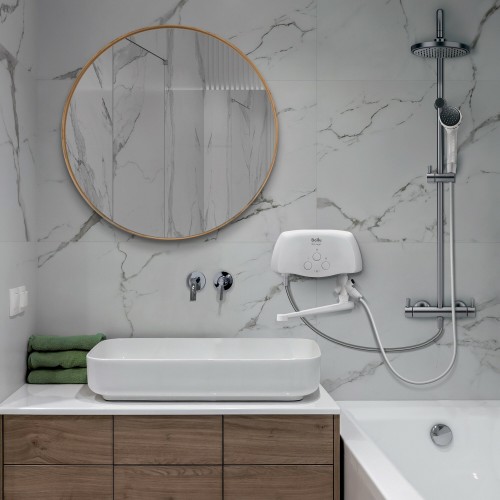 Проточный электрический водонагреватель Ballu 3-logic TS (6,5 kW) кран+душ (белый) 5