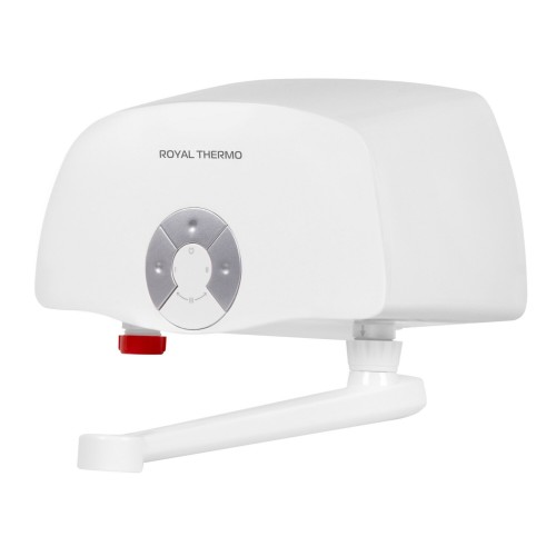 Проточный электрический водонагреватель Royal Thermo Smartfix T (5,5 кВт) кран (белый) 