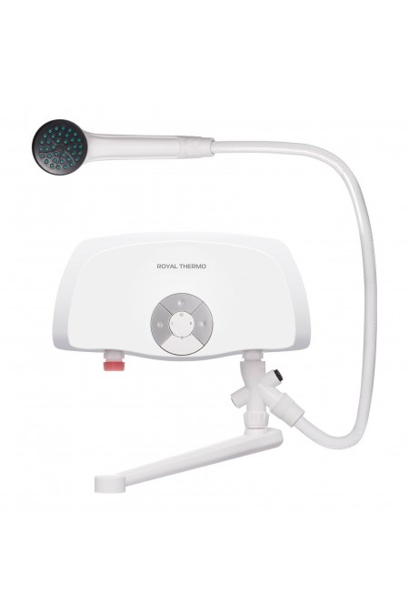 Проточный электрический водонагреватель Royal Thermo Smartfix TS (5,5 кВт) кран+душ (белый) 
