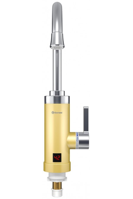 Проточный электрический водонагреватель Thermex Amber 3000 (серебристый/золотой) 8