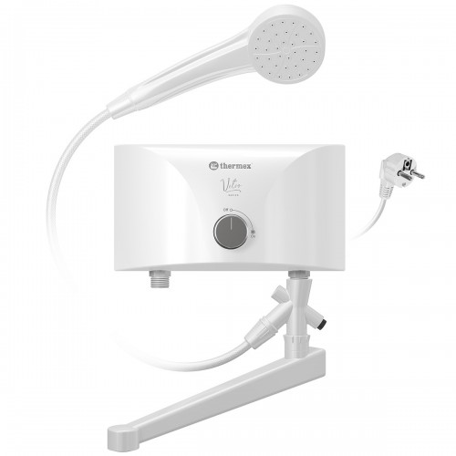 Проточный электрический водонагреватель Thermex Vetro 3500 tap (белый) 6
