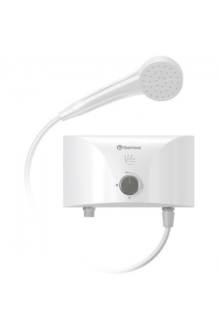 Проточный электрический водонагреватель Thermex Vetro 5500 shower (белый) 