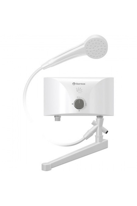 Проточный электрический водонагреватель Thermex Vetro 6500 combi (белый) 