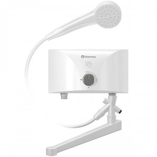Проточный электрический водонагреватель Thermex Vetro 6500 combi (белый) 4