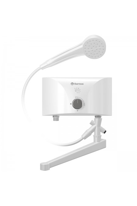 Проточный электрический водонагреватель Thermex Vetro 6500 tap (белый) 6