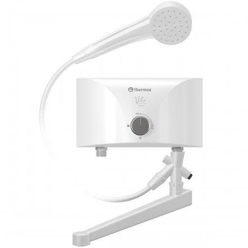 Проточный электрический водонагреватель Thermex Vetro 6500 tap (белый) 6