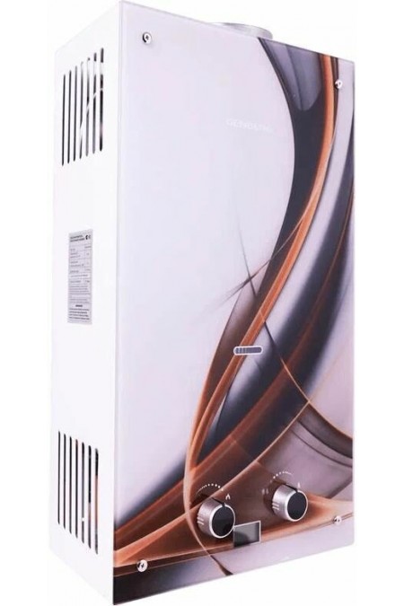 Проточный газовый водонагреватель Genberg 210.01 Декор (Абстракция) (белый/рисунок) 