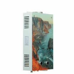 Проточный газовый водонагреватель GENBERG 210.01 Декор-ЕСО 210.01 (Камчатка) (белый/рисунок)