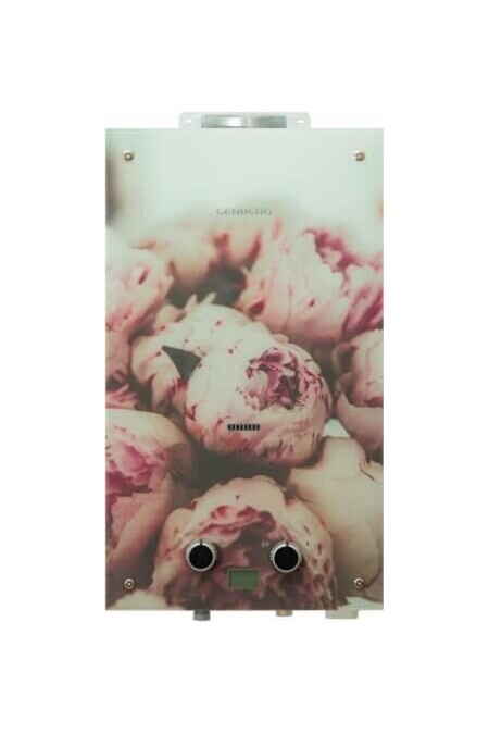 Проточный газовый водонагреватель Genberg 210.01 Декор-ЕСО (Пион) (белый/рисунок) 