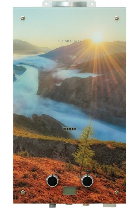 Проточный газовый водонагреватель Genberg 210.01 Декор-ЕСО (Якутия) (белый/рисунок) 