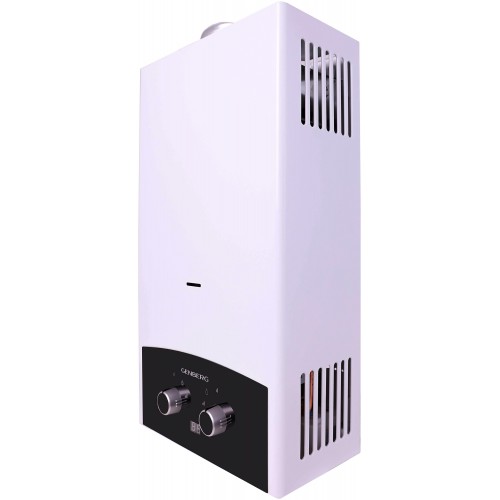 Проточный газовый водонагреватель GENBERG 310.01 Премиум (серебристый/черный) 