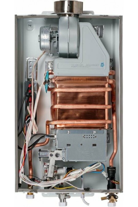 Проточный газовый водонагреватель Genberg 710.01 Turbo Max 14 л. (белый) 1