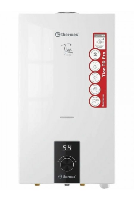 Проточный газовый водонагреватель Thermex T 20 TD Pro (белый) 