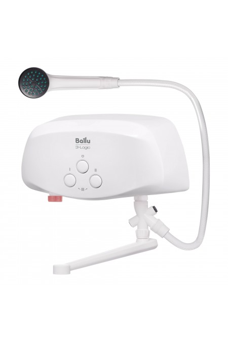 Проточный электрический водонагреватель Ballu 3-logic TS (3,5 кВт) - кран+душ (белый) 