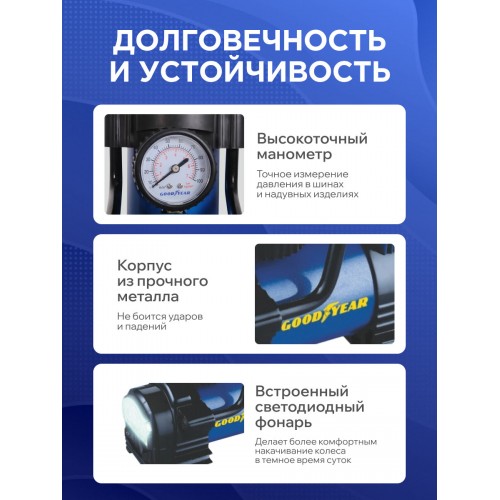 Автомобильный компрессор GOODYEAR GY-35L (GY000104) (синий) 2