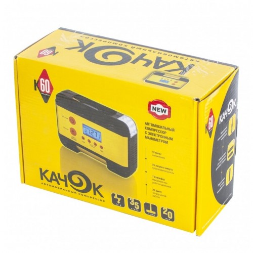 Автомобильный компрессор Качок K60 (черный/желтый) 6