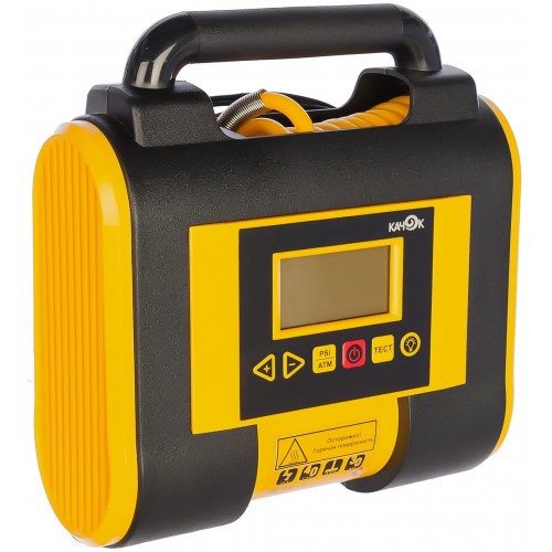 Автомобильный компрессор Качок К70 (черный/желтый) 