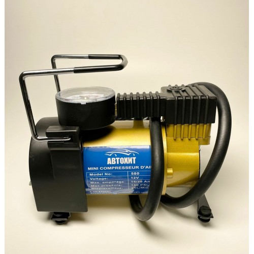 Автомобильный компрессор TORNADO АC-580 (черный/золотой) 7