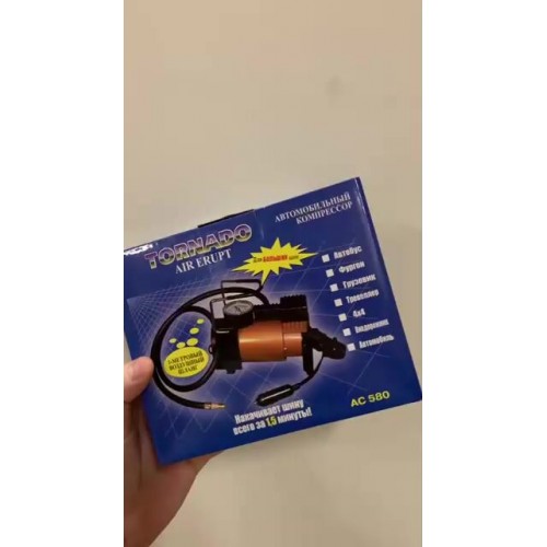 Автомобильный компрессор TORNADO АС 580 R17/35L (КОМ00004) (черный/желтый) 6